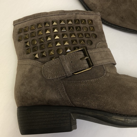 Steve Madden Outlaww Leather Boots Taupe New - Picture 8 of 10